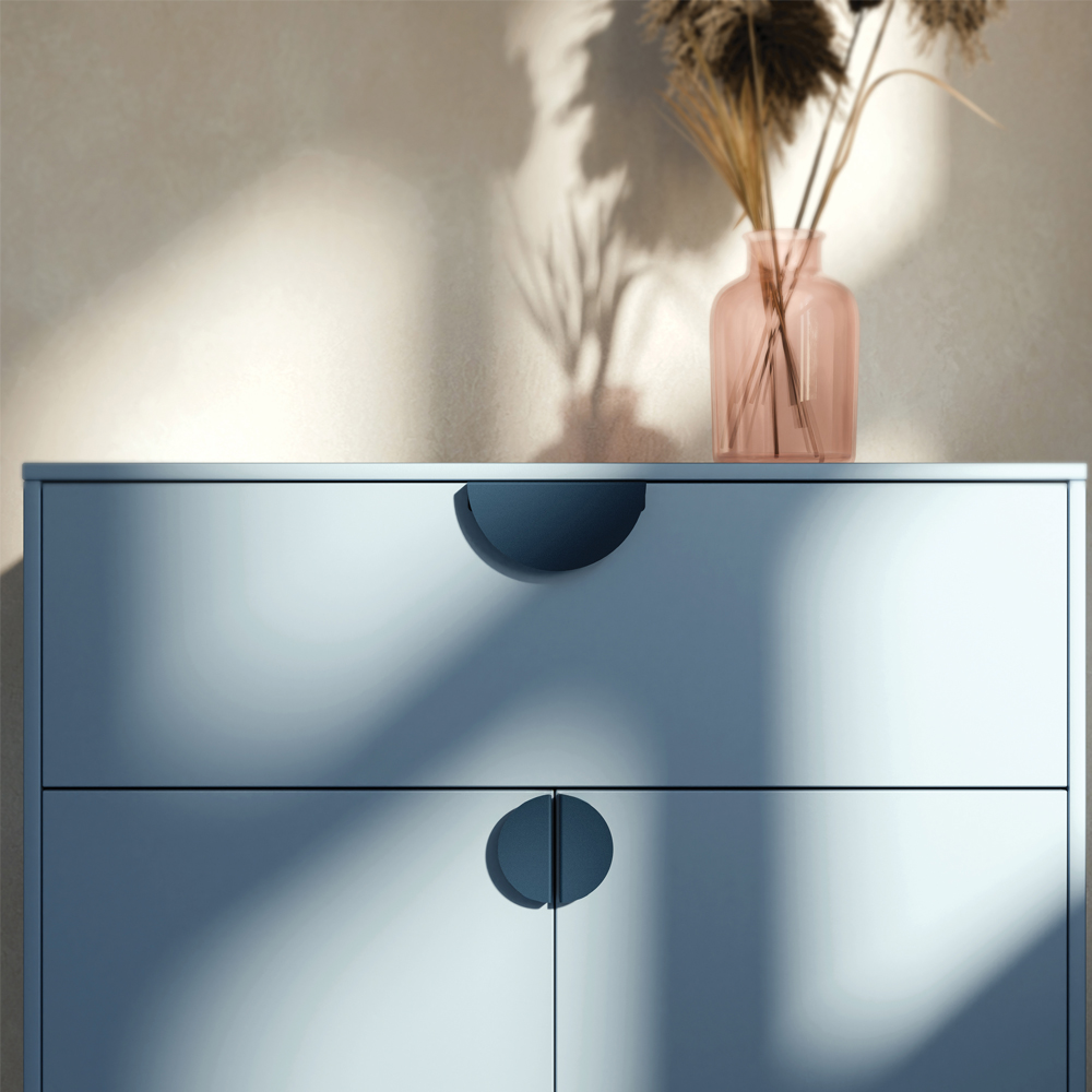 Metalen hoekgreep - Zoria - navy blue