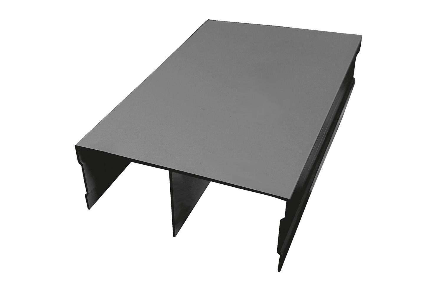 Bovenrail - Junior 2S schuifdeursysteem - 2m - glans zwart