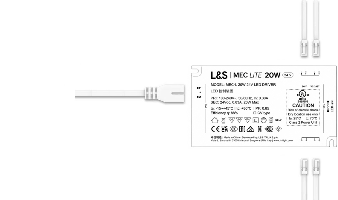 LED trafo Mec Lite - 24V - 20W
