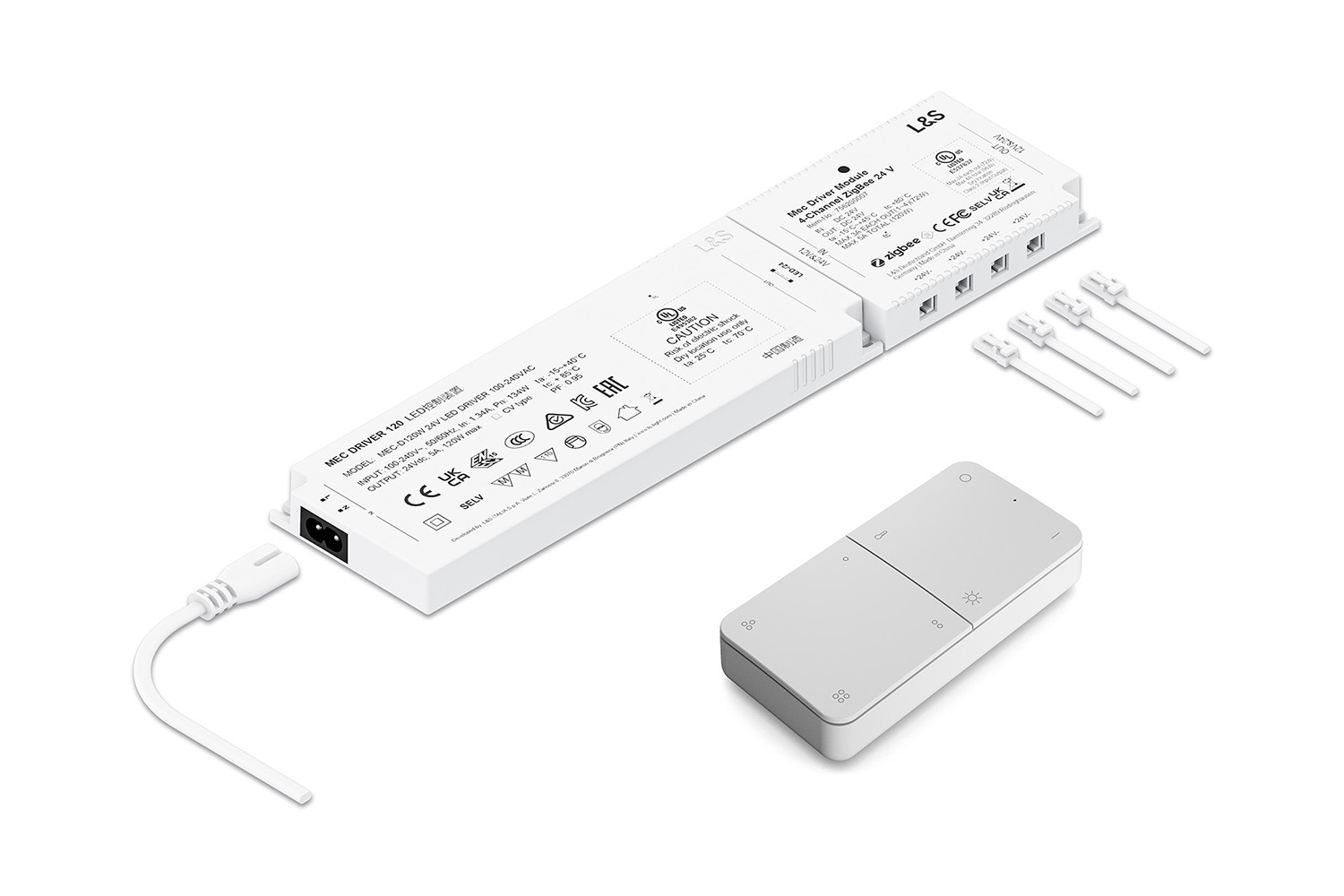 Startset LED trafo - Meccano - Zigbee - Emotion - 12V - 36W - witte 4-kanaals afstandsbediening