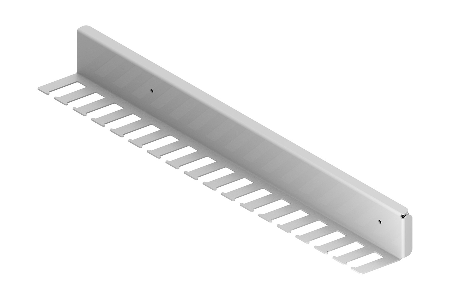 Basic stropdas- en riemhouder - uittrekbaar - zilver