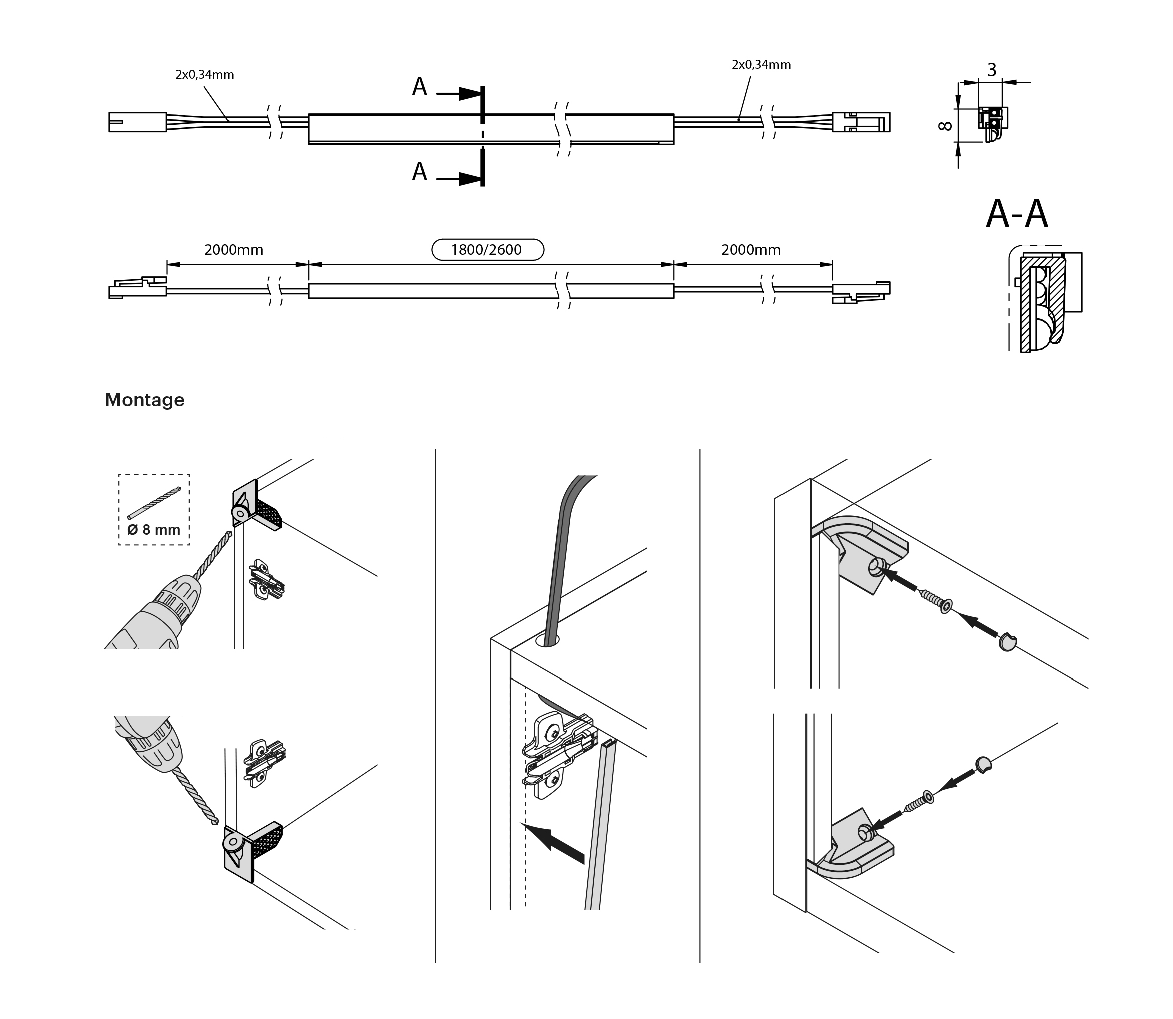 LED profielverlichting - Hide - 1800 mm