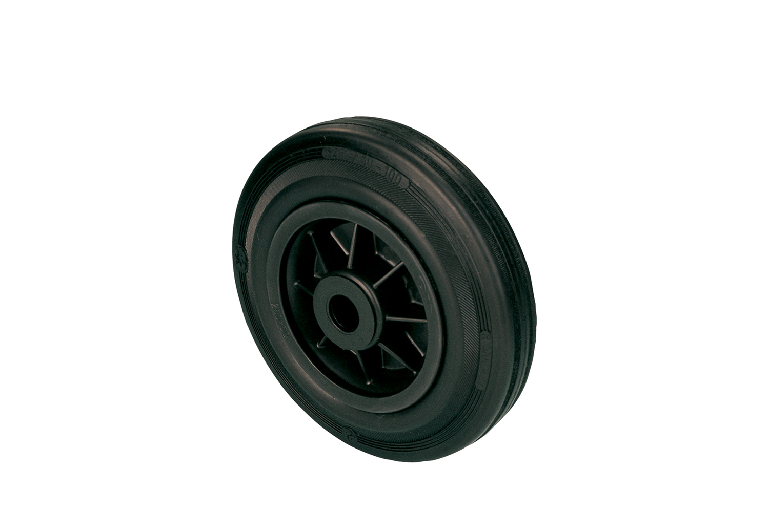 Losse zwarte transportwielen - kunststof velg - rollagers