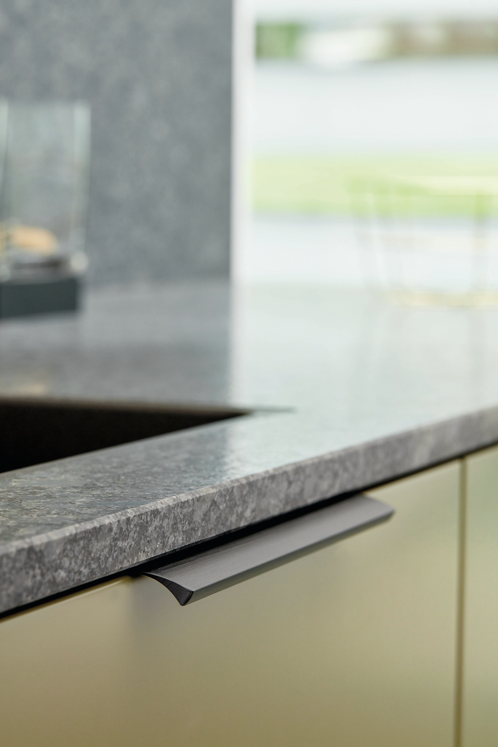 Metalen hoekgreep - Edge straight - mat zwart Metalen hoekgreep - Edge straight - mat zwart