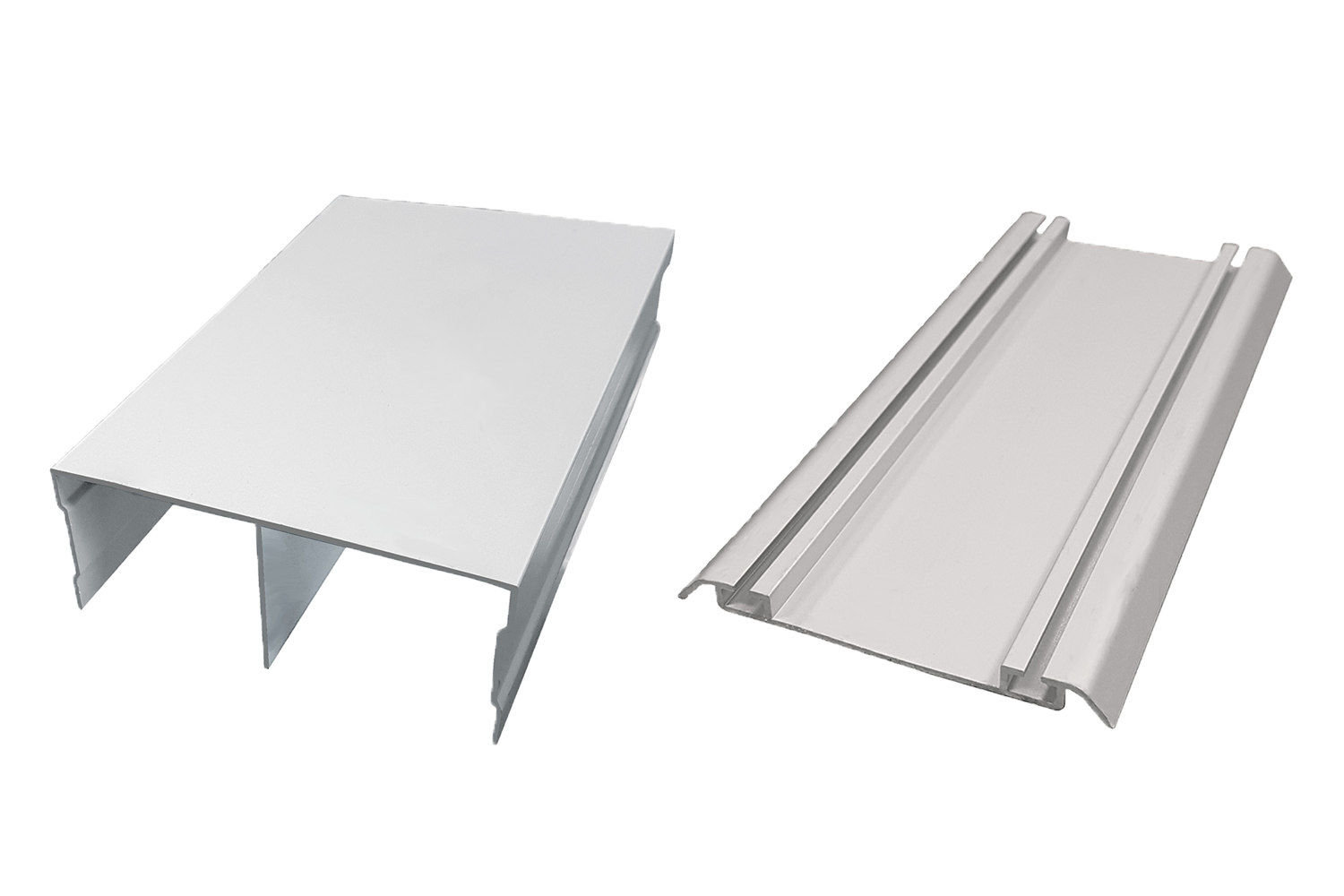 Set boven- en onderrail - junior 2S - 2m - mat zilver