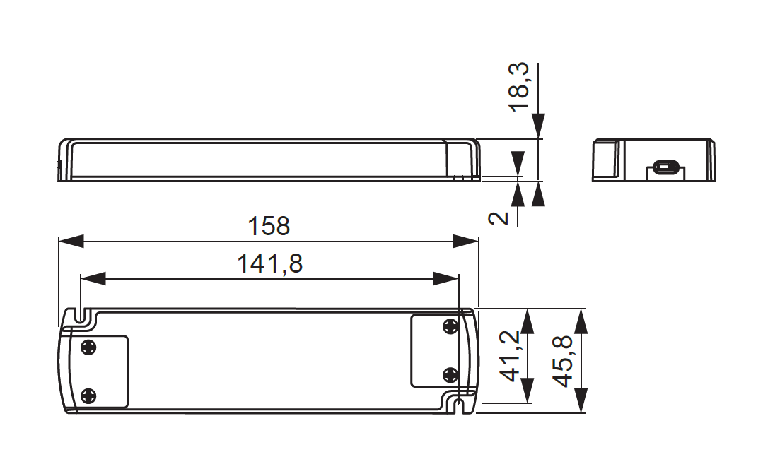 Losse LED trafo - 230V - 24V - 30W
