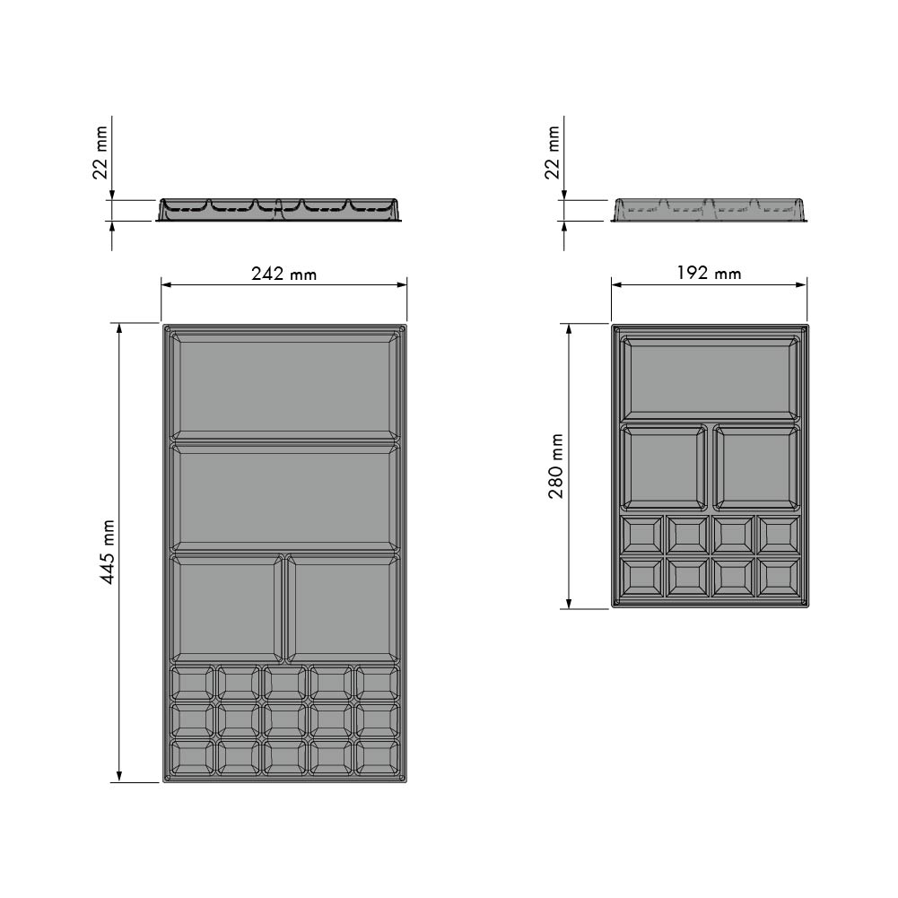Luxe organizer voor sieraden - Chic Line - 280 mm