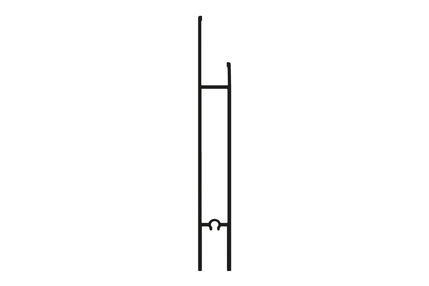 Deurprofiel - voor Junior 6 - 2000mm - aluminium - brons - hoog model