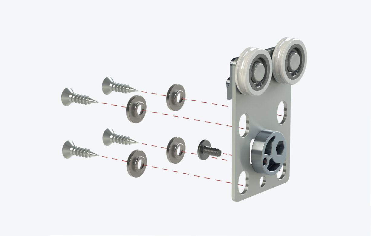 Set beslag voor 2 deuren - 200 UP
