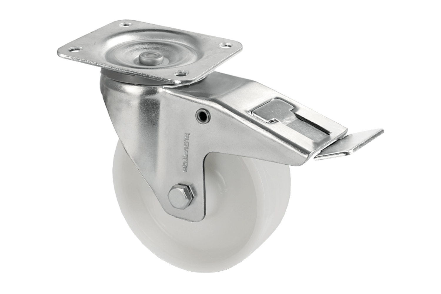 Transportzwenkwiel - kunststof wiel - plaatbevestiging