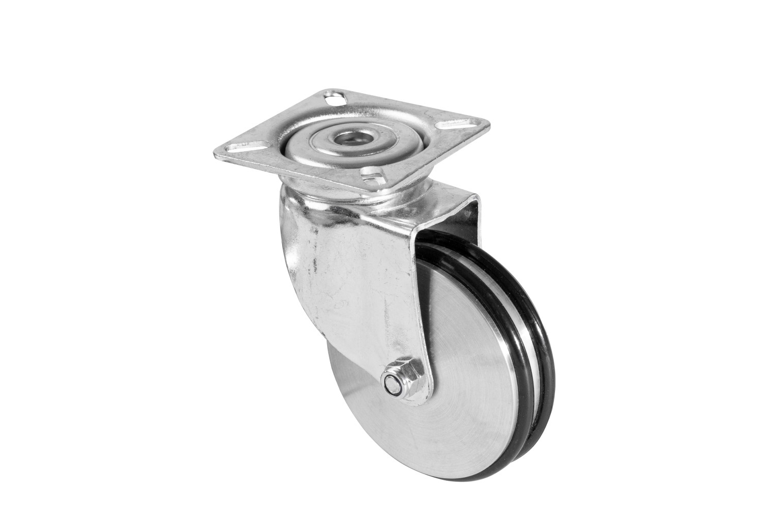 Apparatenzwenkwiel - massief alu - plaatbevestiging - verzinkt