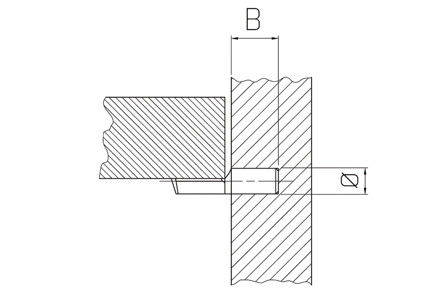 Kastplankdrager - sd10 - Ø5 x 8mm - staal vernikkeld