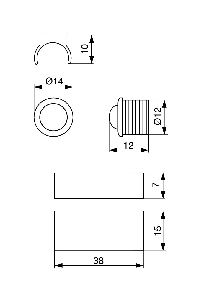 PIR Bewegingssensor - zwart - 12/24V