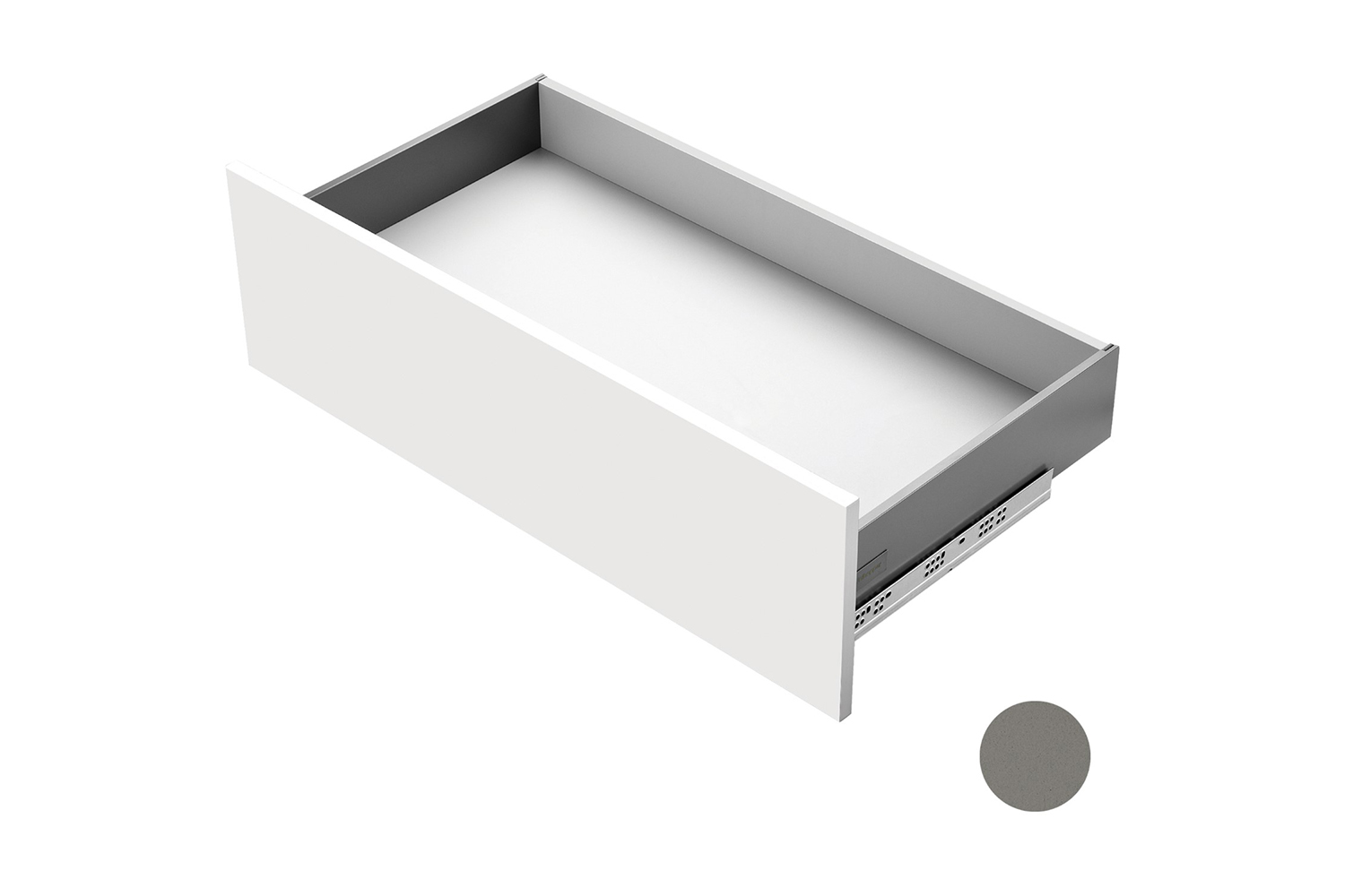 Slimbox antraciete ladeset 50kg - h:120mm - softclose - d: 450mm