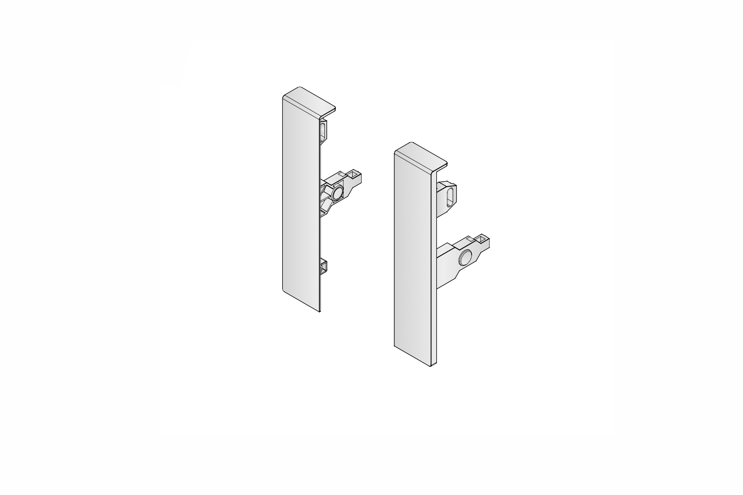 Flysch - Frontbevestiging voor binnenlade h:127mm - antraciet