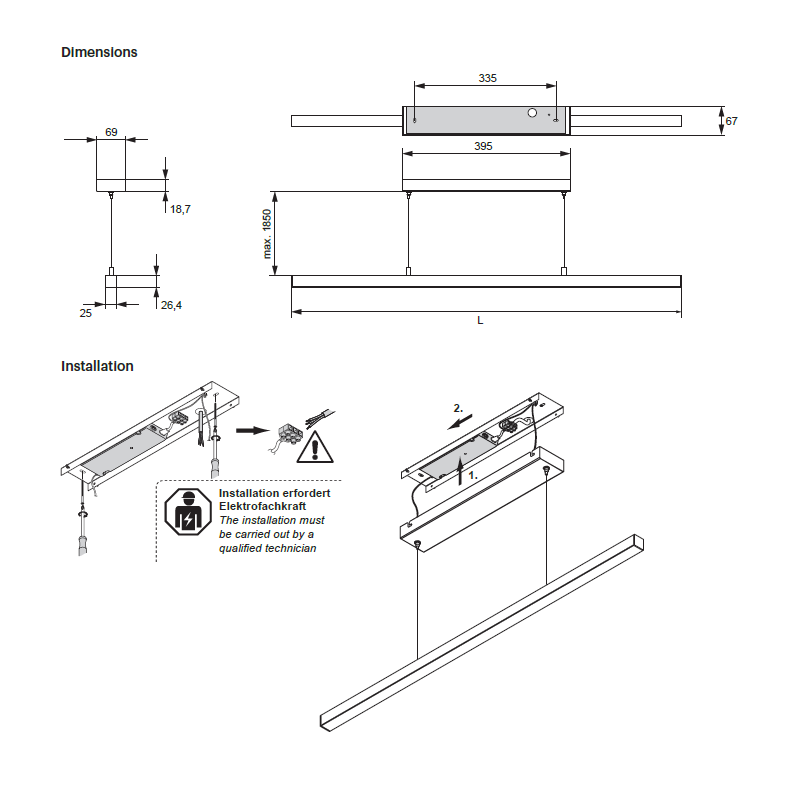 LED hanglamp - Ice - emotion - 900 mm