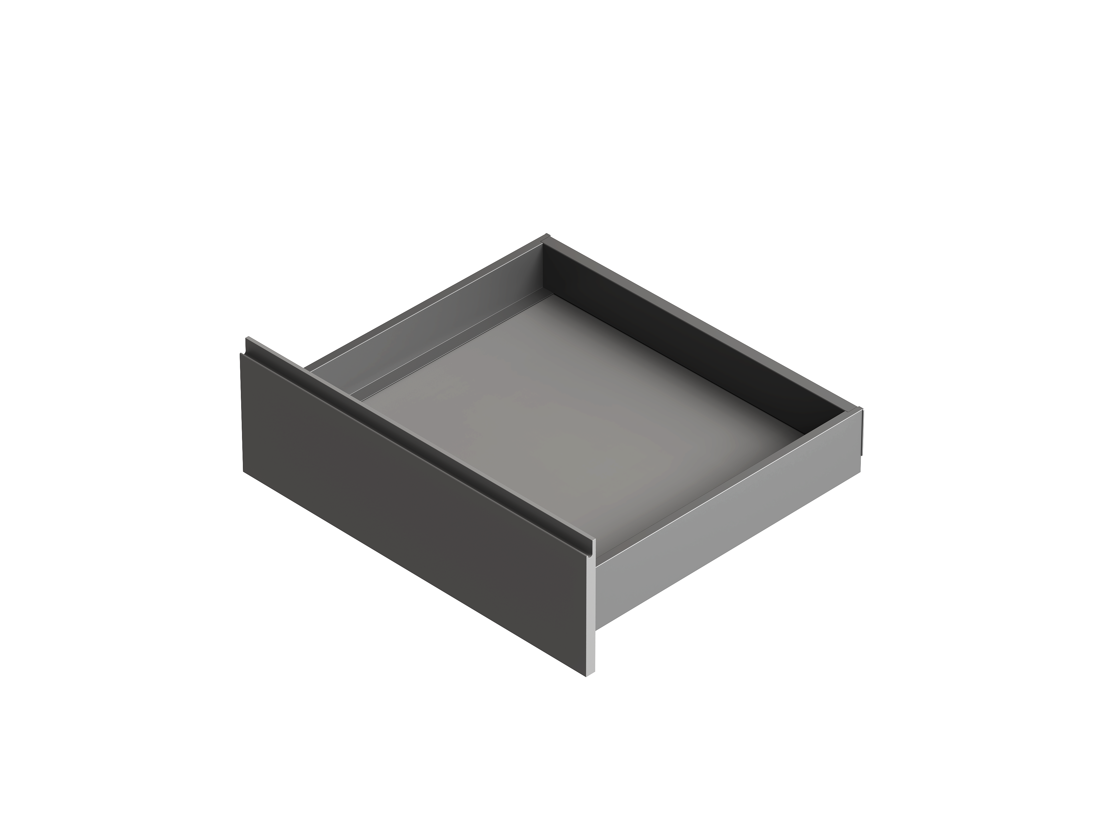 Flysch - set voor lade h:95mm - met softclose - d: 270mm - antraciet