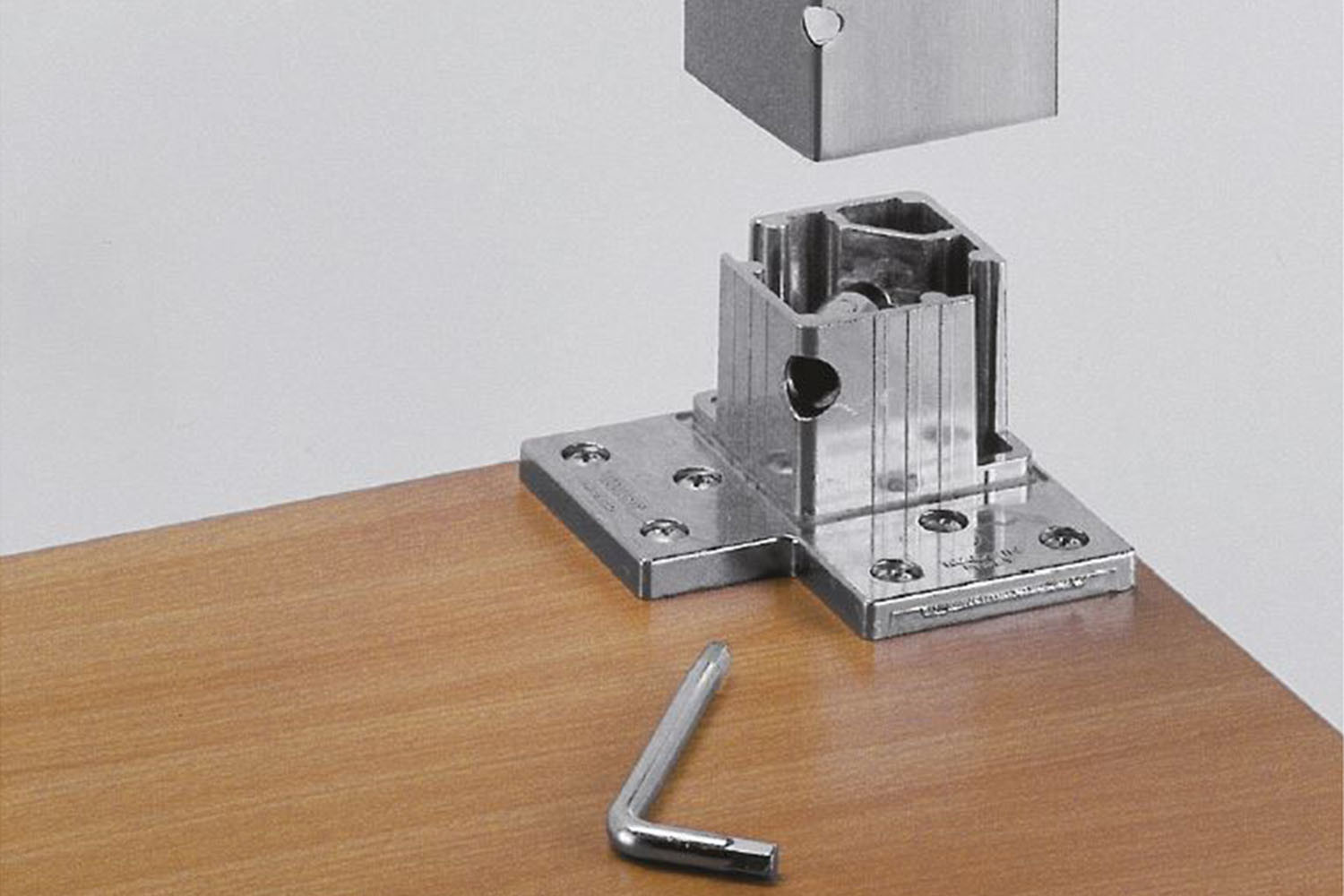 Vierkante tafelpoten - set van 4 - 60x60mm - 710-740mm - zwart