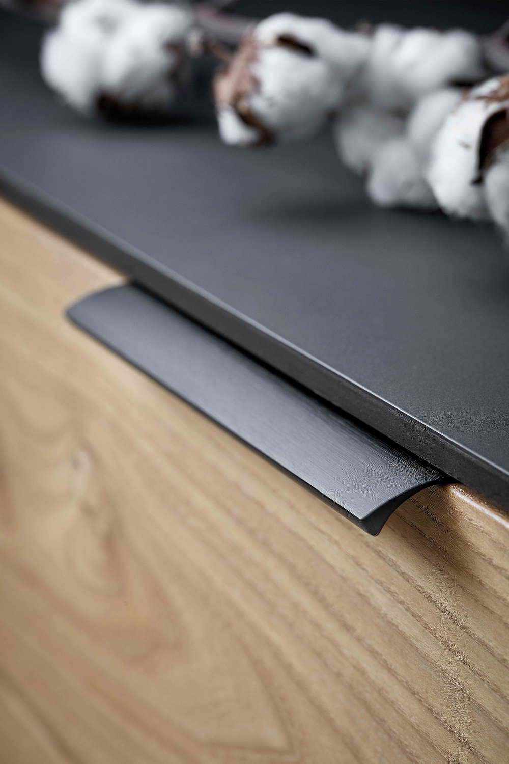 Metalen hoekgreep - Edge straight - brons