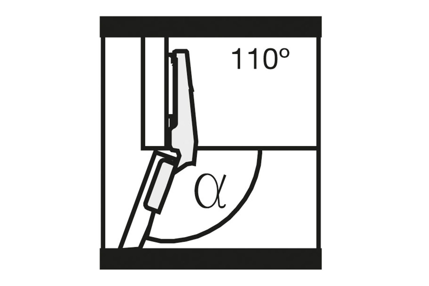Potscharnier - Mesuco 143 - 110° - volledig opdek - opschroefbaar Potscharnier - Mesuco 143 - 110° - volledig opdek - opschroefbaar