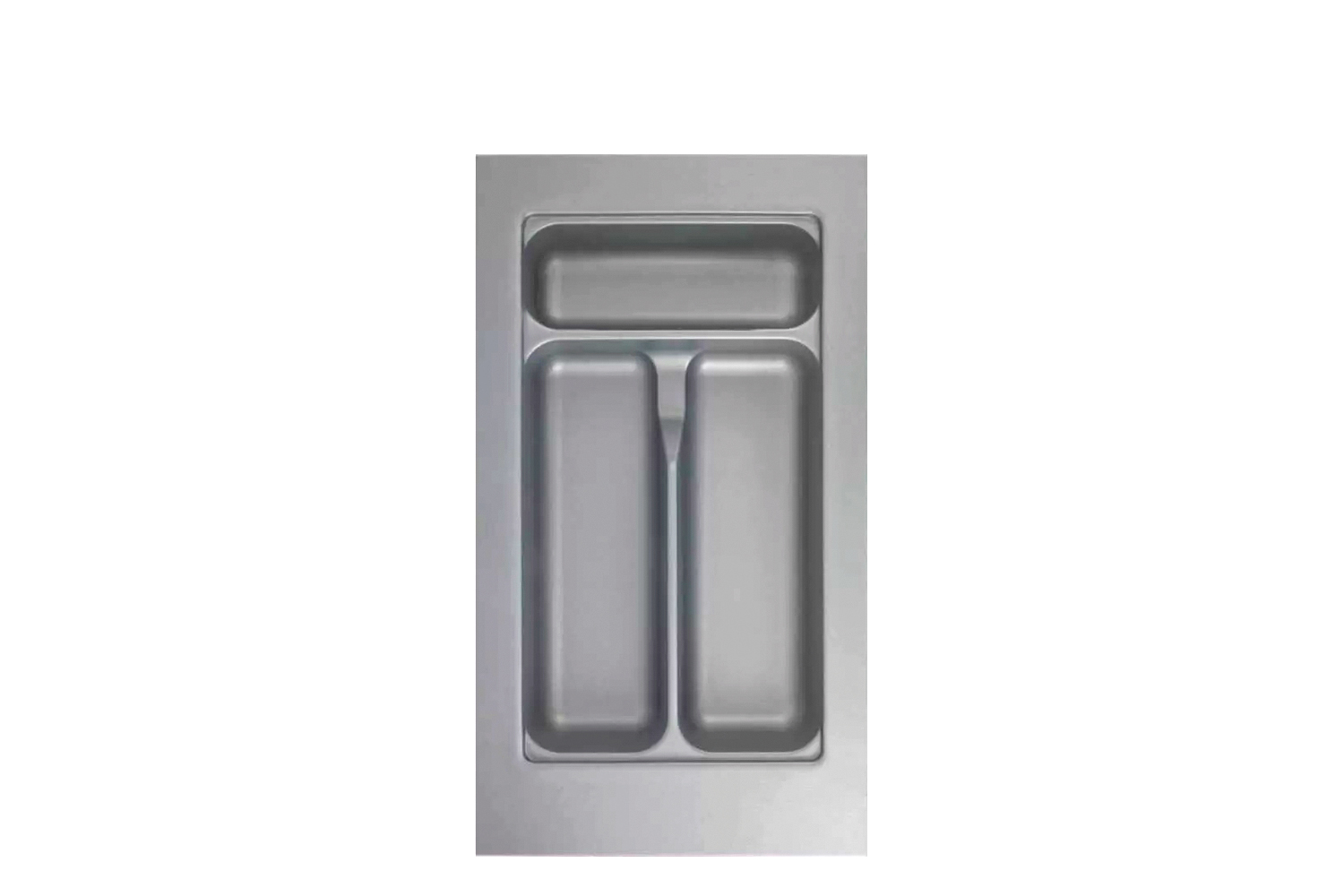 Zilvergrijze Hettich Orgatray bestekbak - 201-250mm breed - 370-440mm diep