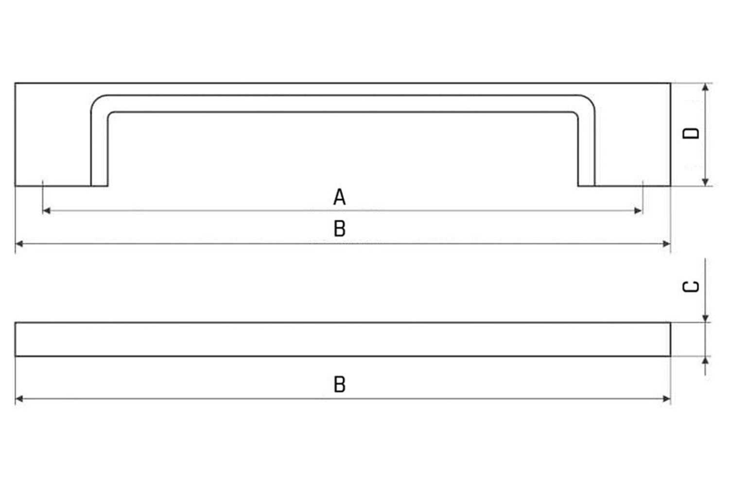 Metalen handgreep - Havana - chroom