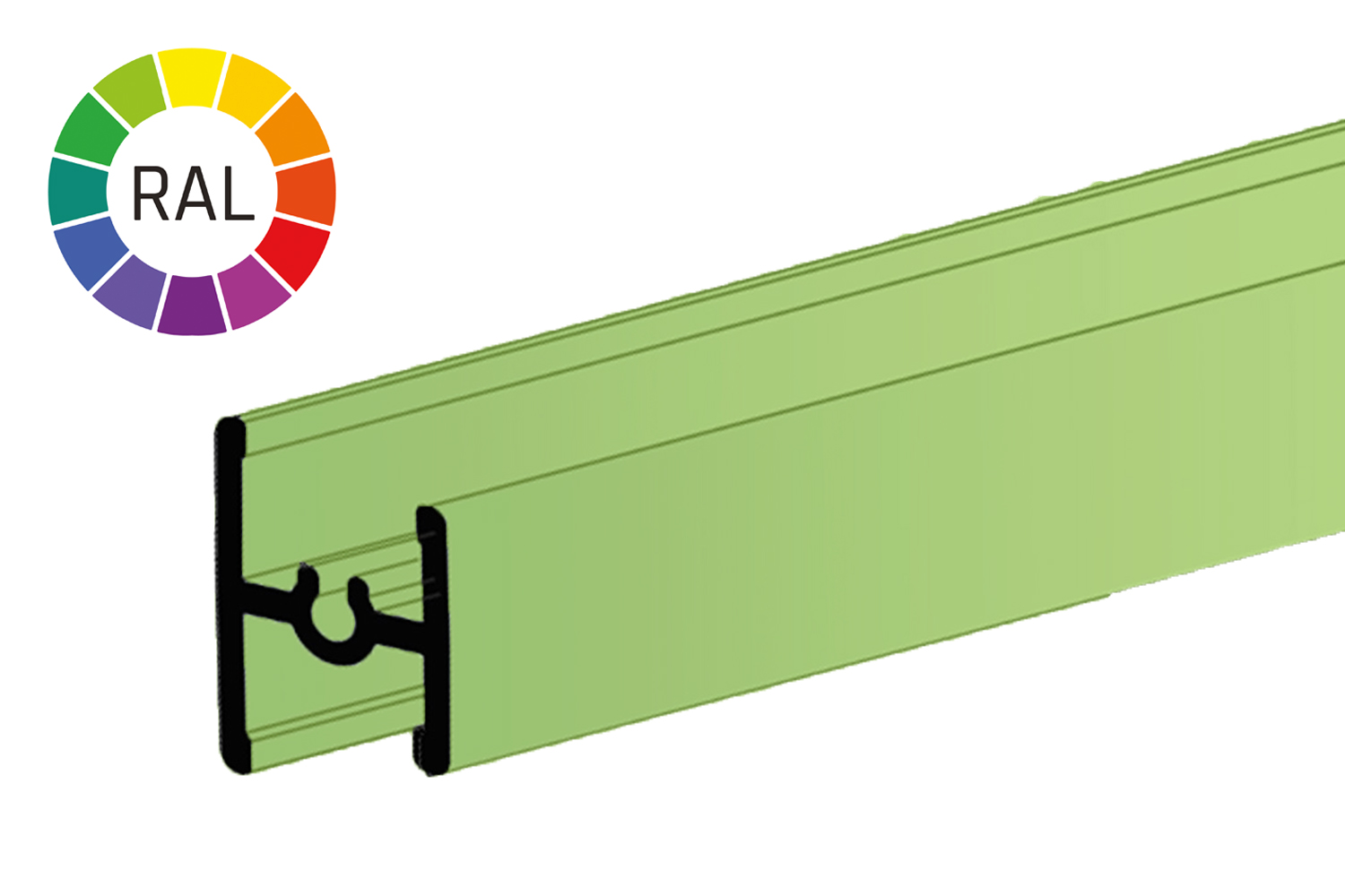 Dwarsprofiel - voor junior 6 - 2000mm - aluminium - uw eigen ral-kleur