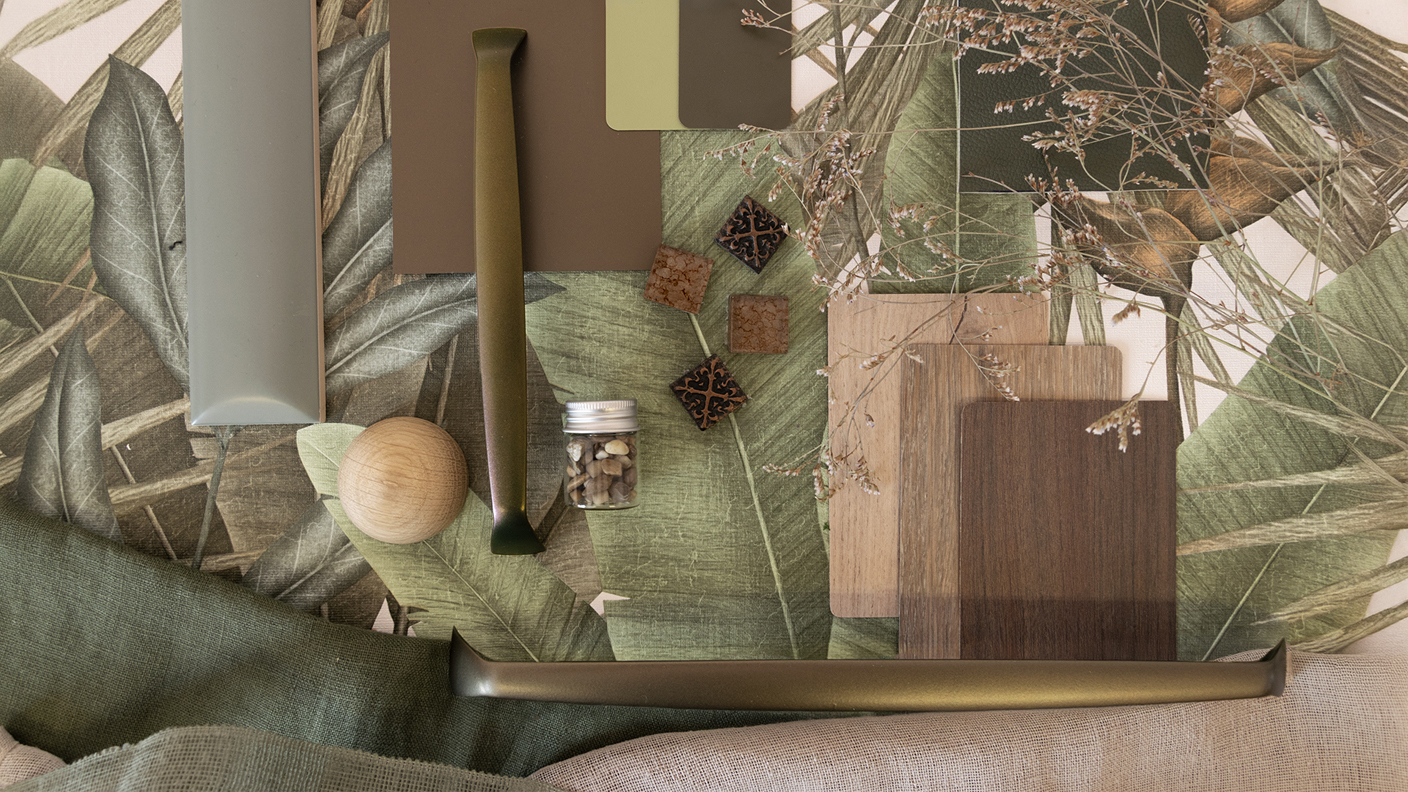 Metalen handgreep - Songo - olive bronze