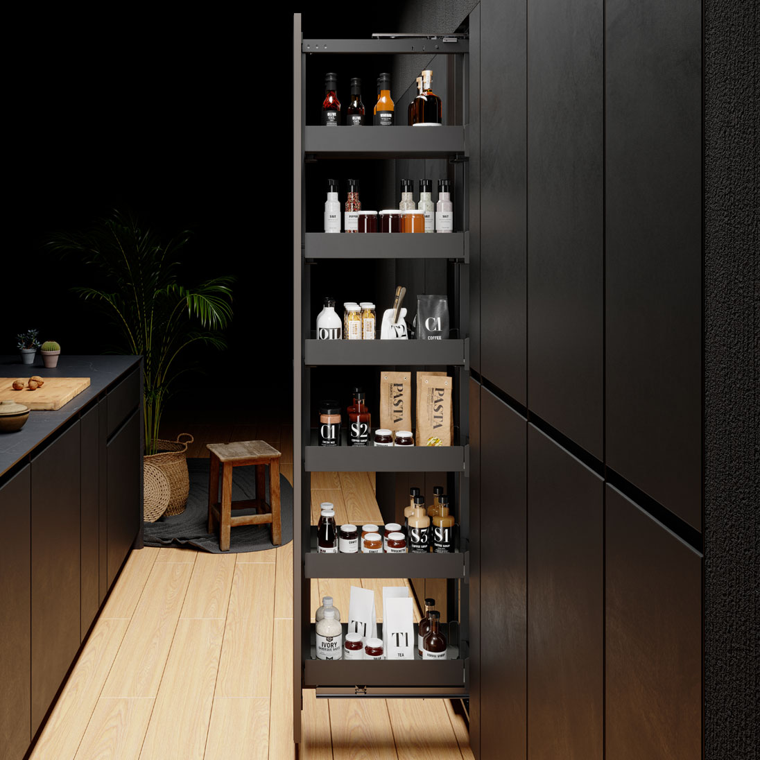 Uittrekbaar apothekerskastframe - Nova Flat
