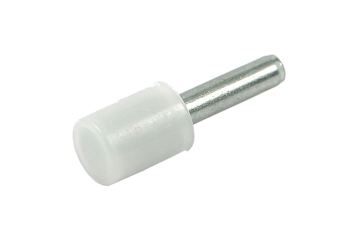 Glasplaatdrager - Ø5 x 17mm - vernikkeld staal / transparant kunststof