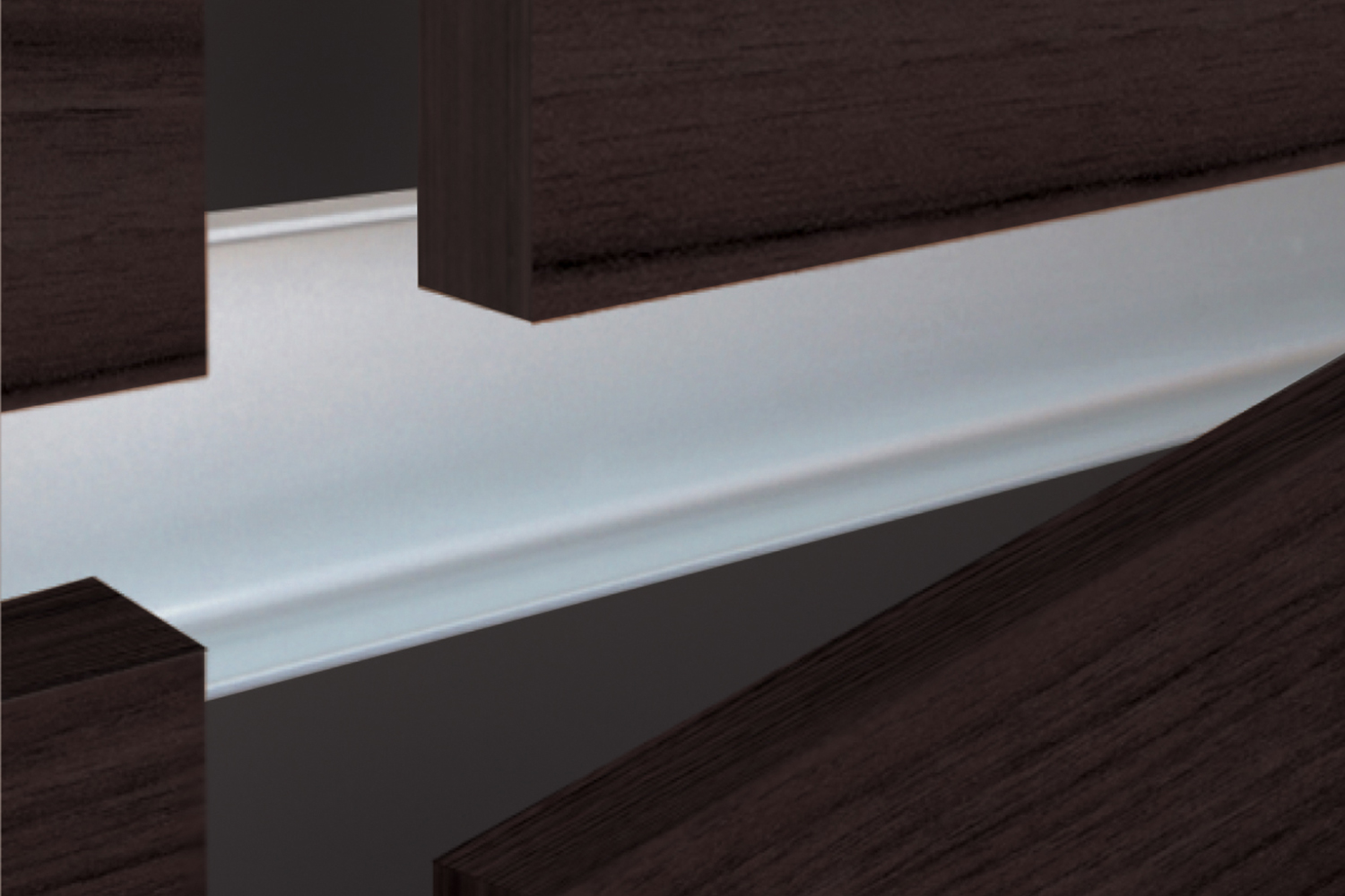 C-greep - 5500mm - aluminium-look