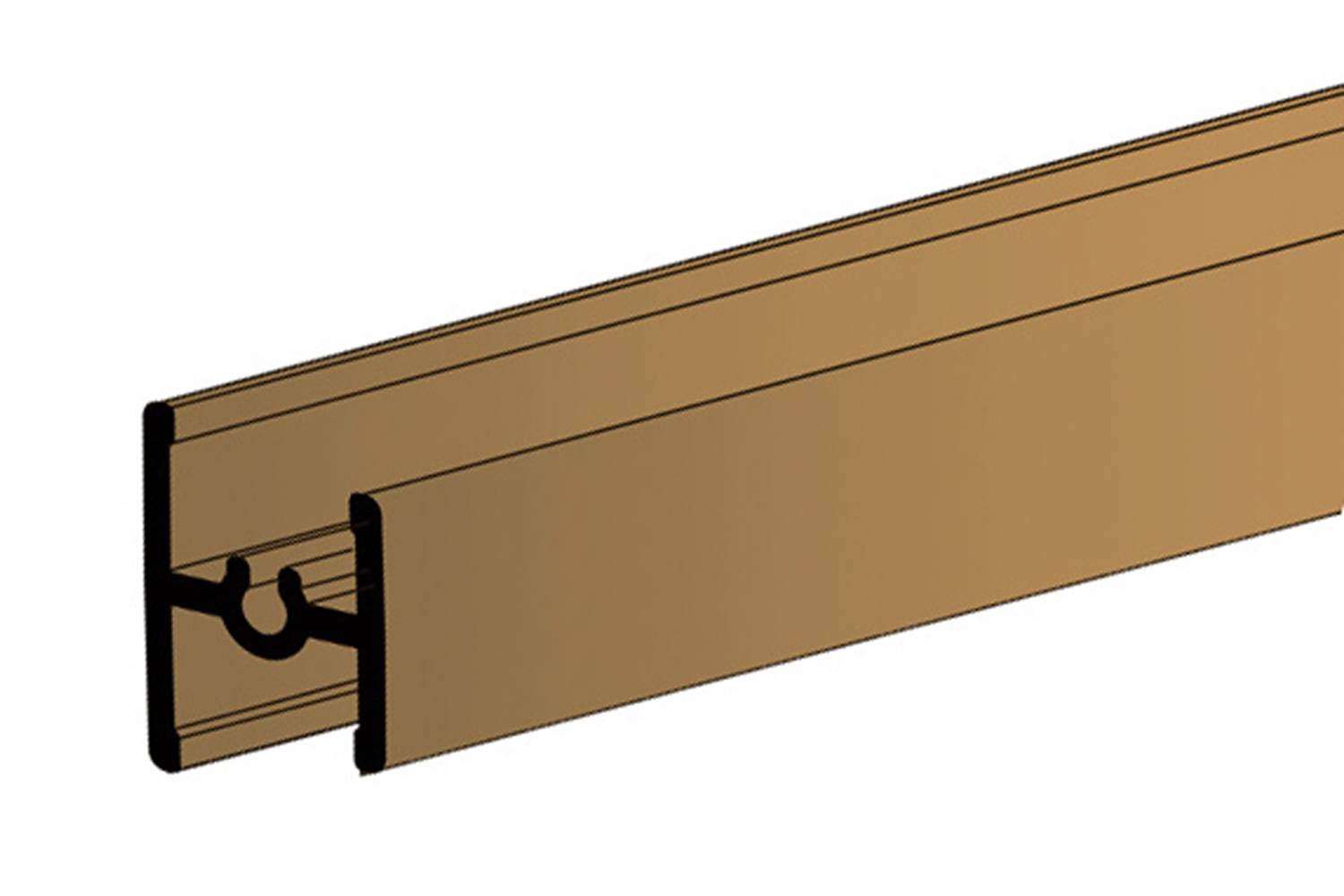 Dwarsprofiel - voor Junior 6 - 2000mm - aluminium - brons
