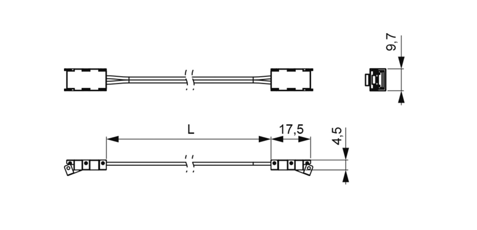 Tudo koppelsnoer 12/24v - 8mm - 50 mm