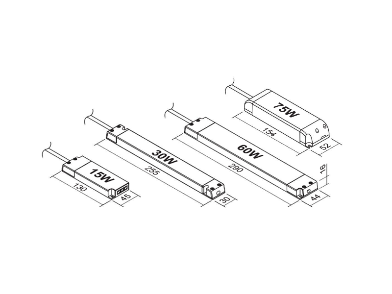 Losse LED trafo - 24V - 15W