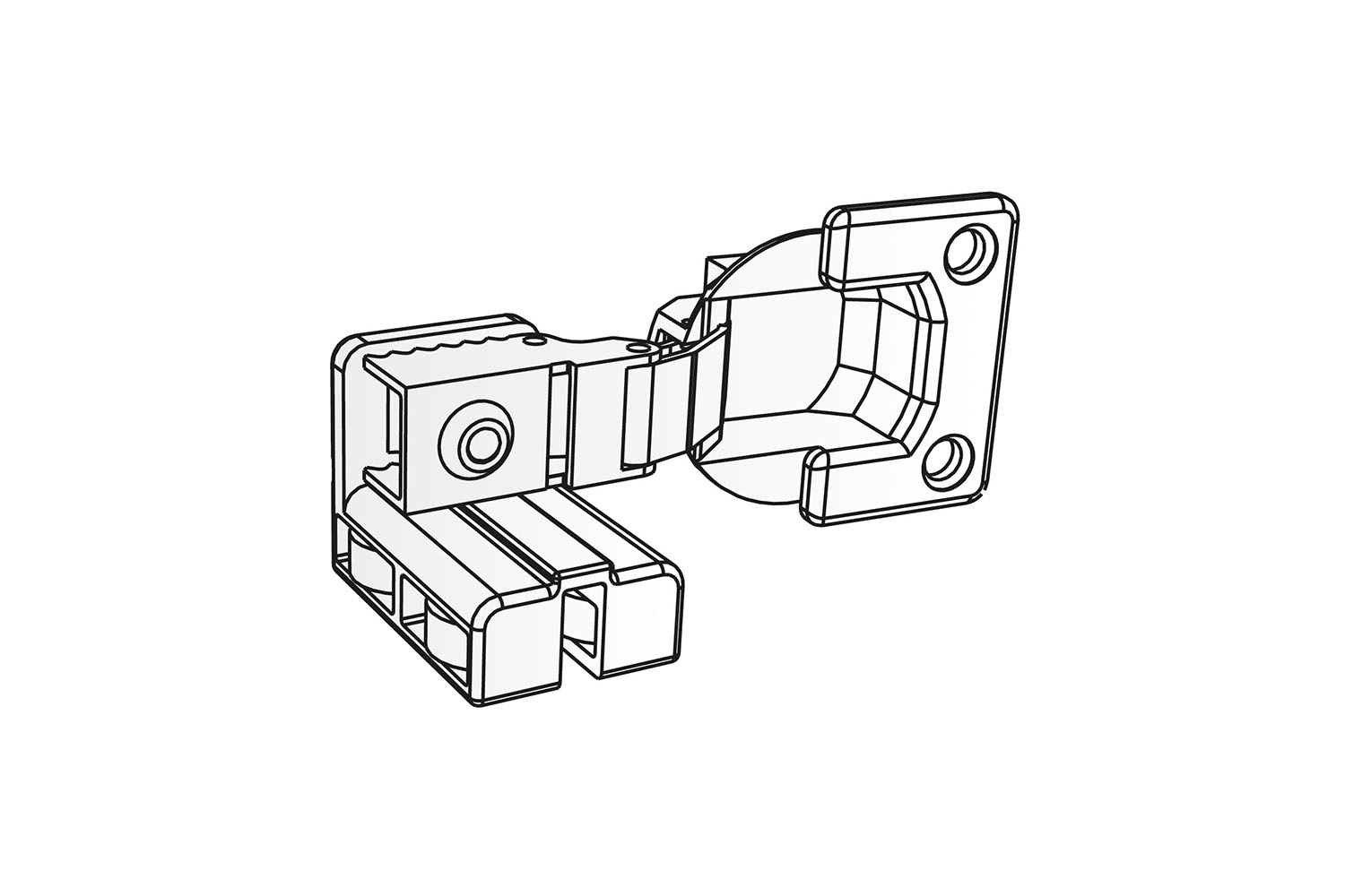 Ondergeleider - voor systeem 77 vouwschuifdeur - aluminium - blank