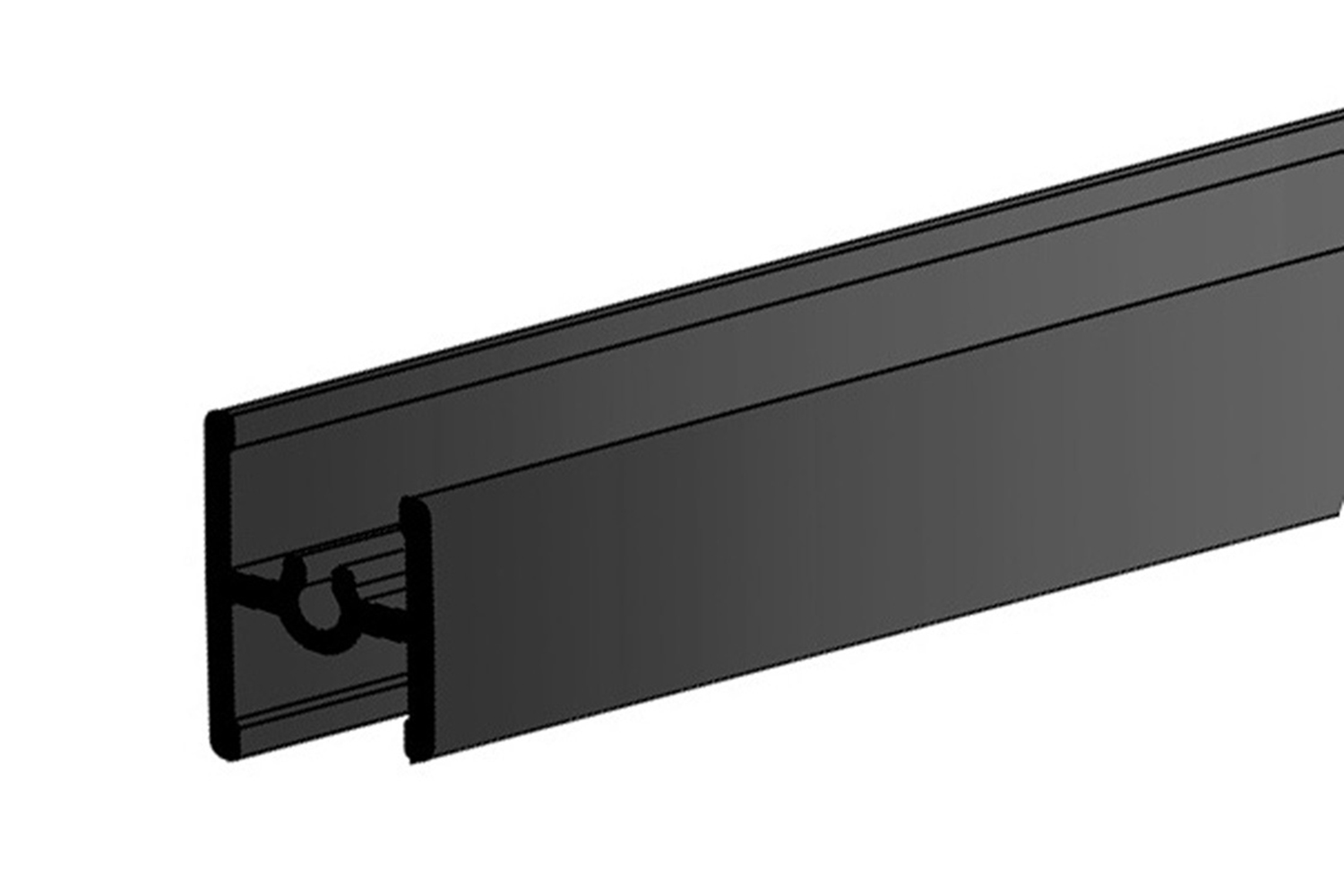 Dwarsprofiel - voor Junior 6 - 2000mm - aluminium - zwart
