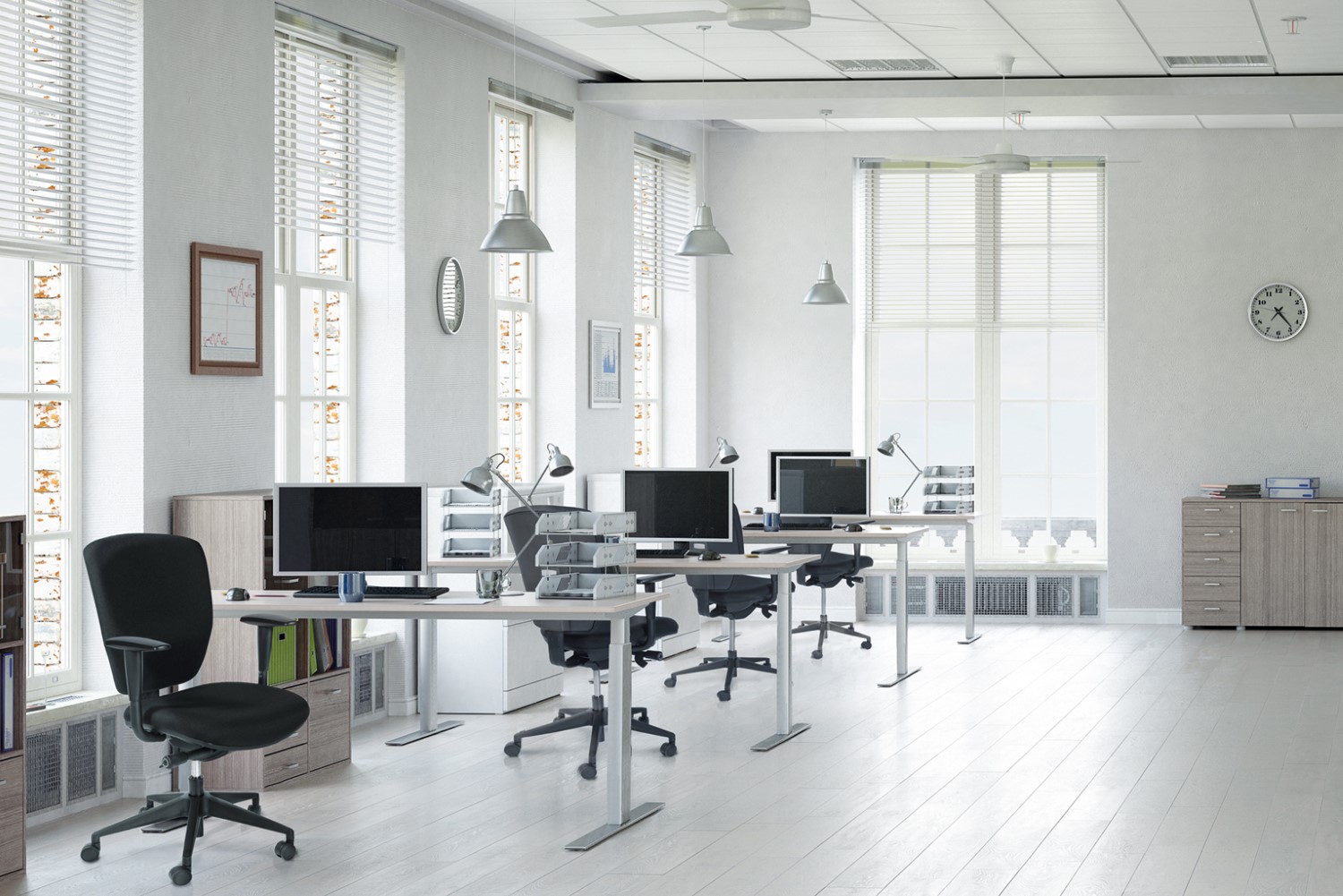Basic line - instelbare bureau onderstellen