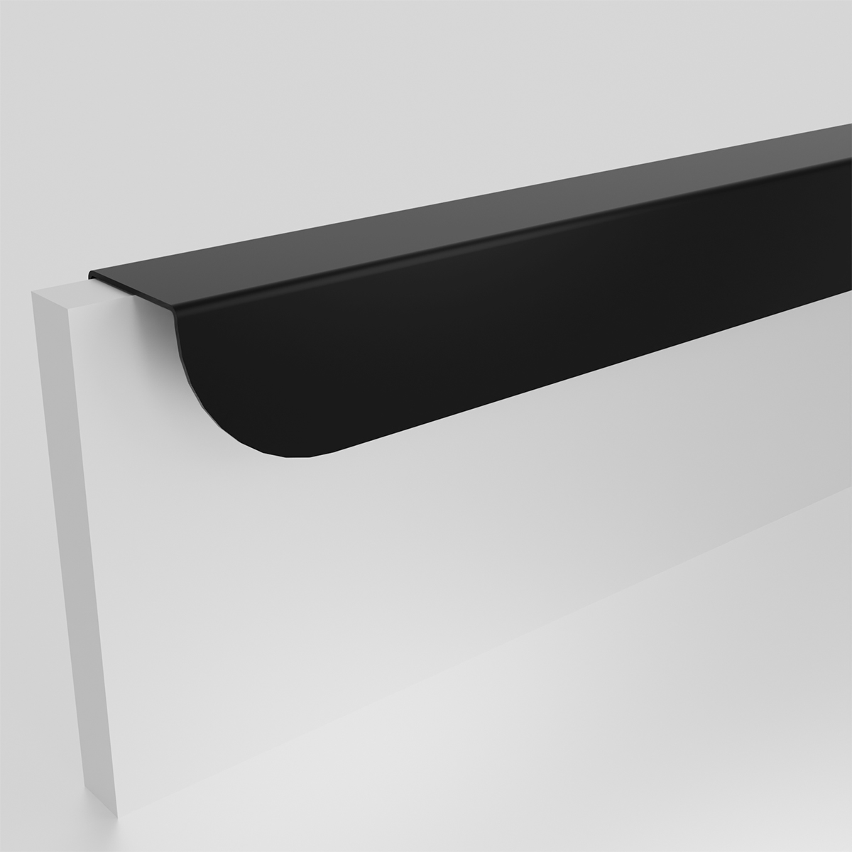 Metalen hoekgreep Zoria long - mat zwart