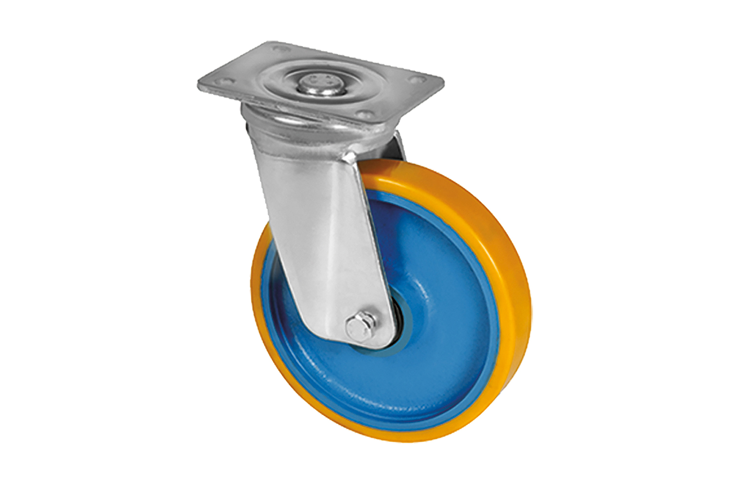 Zwenkwielen met PU loopvlak en gietijzeren kern