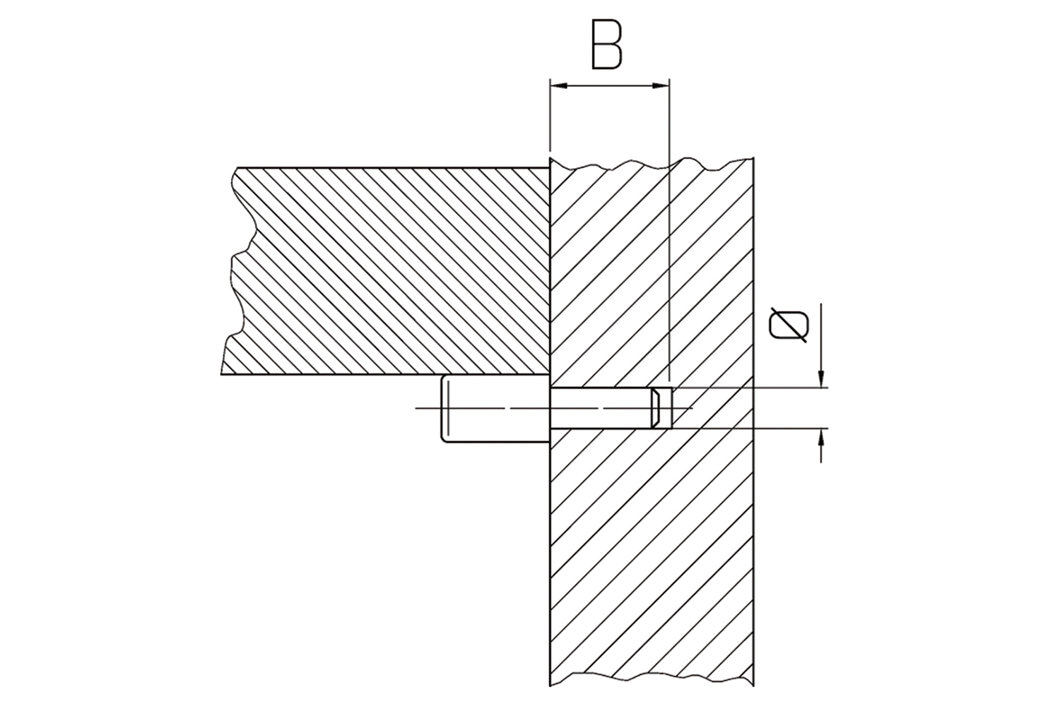 Glasplaatdrager - Ø5 x 17mm - vernikkeld staal / transparant kunststof