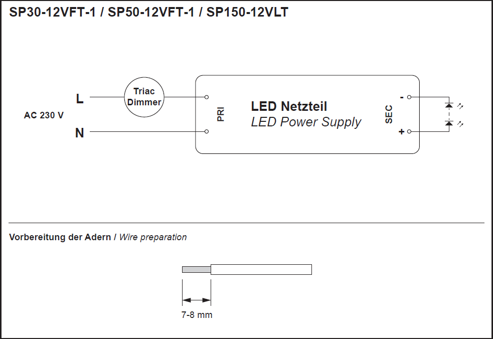 Losse LED trafo - 230V - 24V - 30W