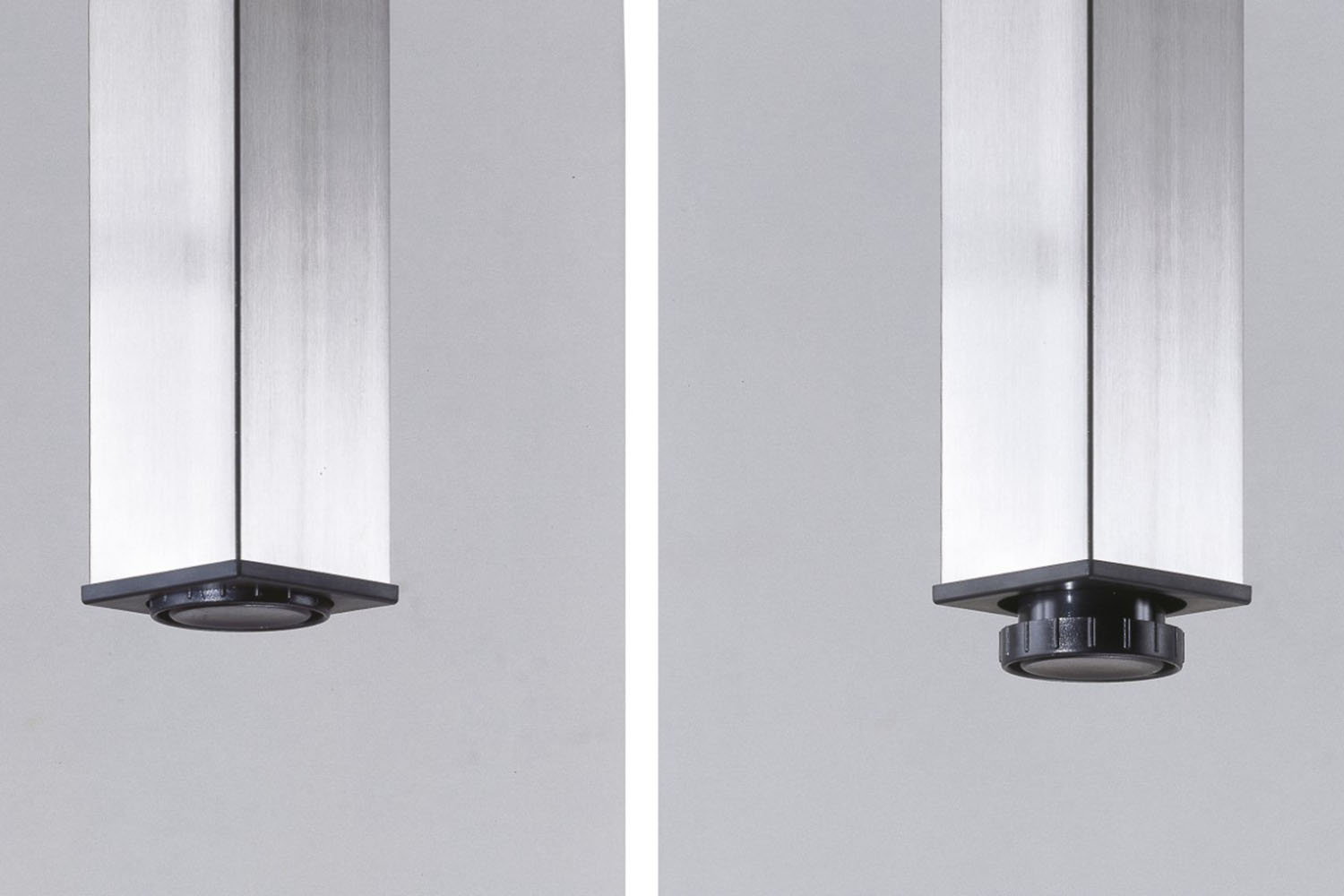 Vierkante tafelpoten - set van 4 - 60x60mm - 710-740mm - zwart