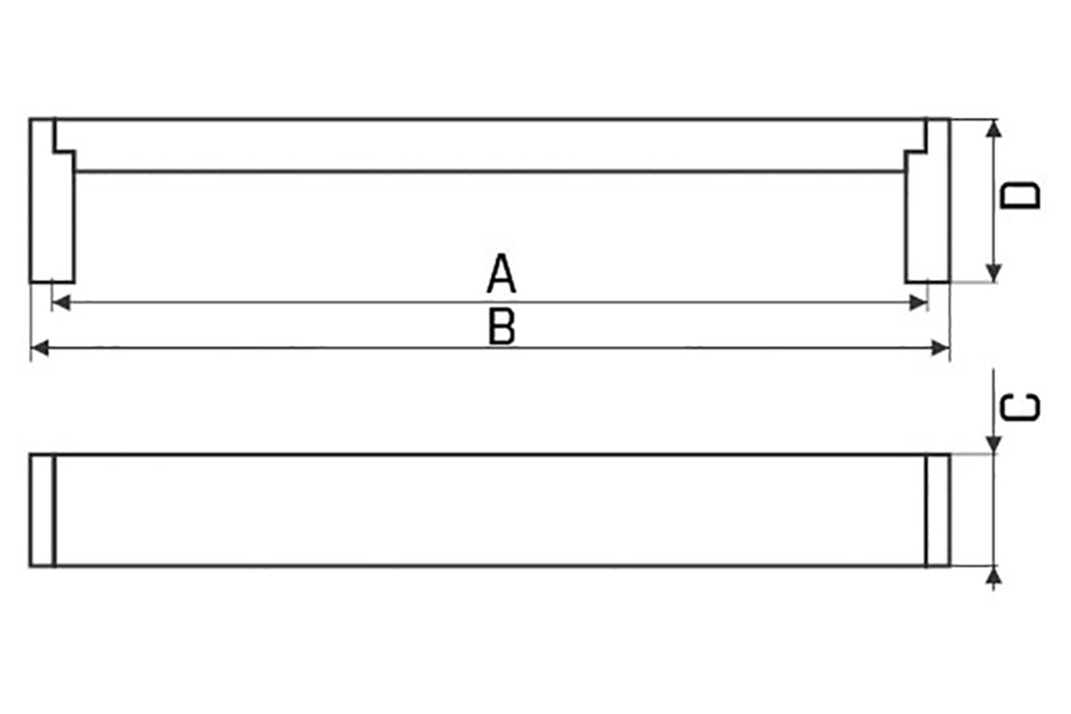 Metalen handgreep - Madrid - RVS