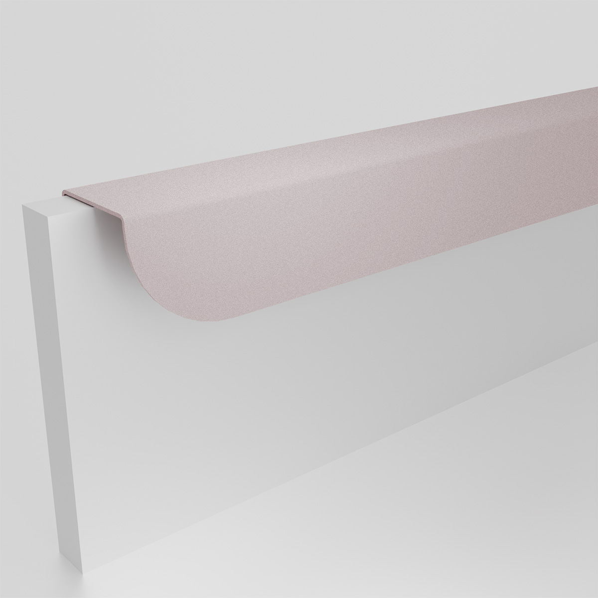 Metalen hoekgreep Zoria long - dusty pink