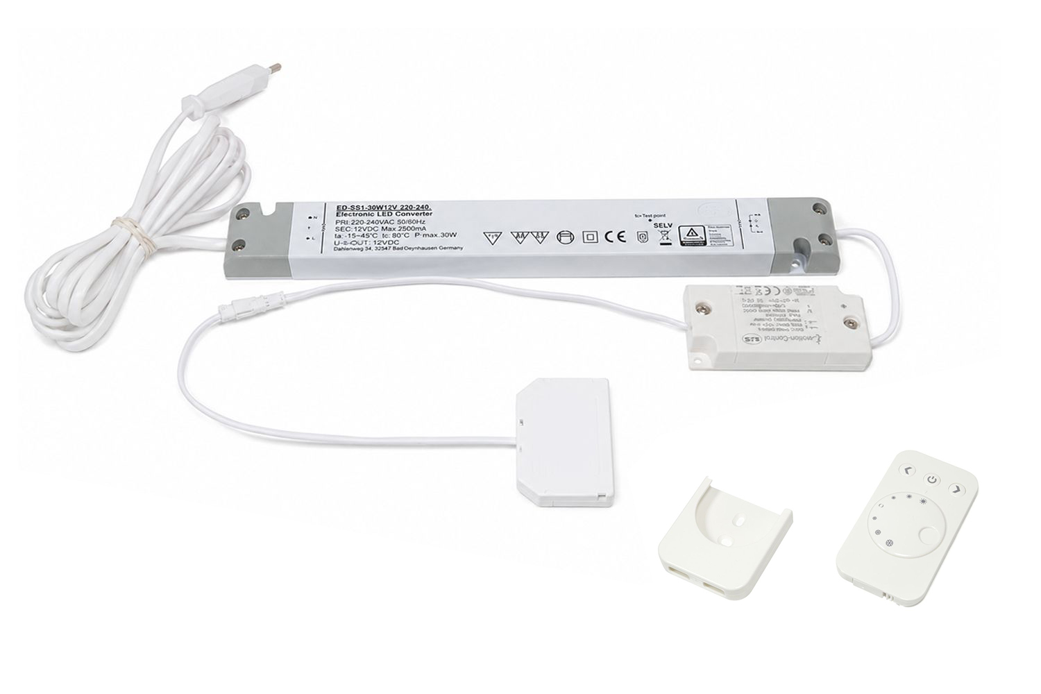 Startset LED trafo - Emotion - 24V - 30W - witte 1-kanaals afstandsbediening