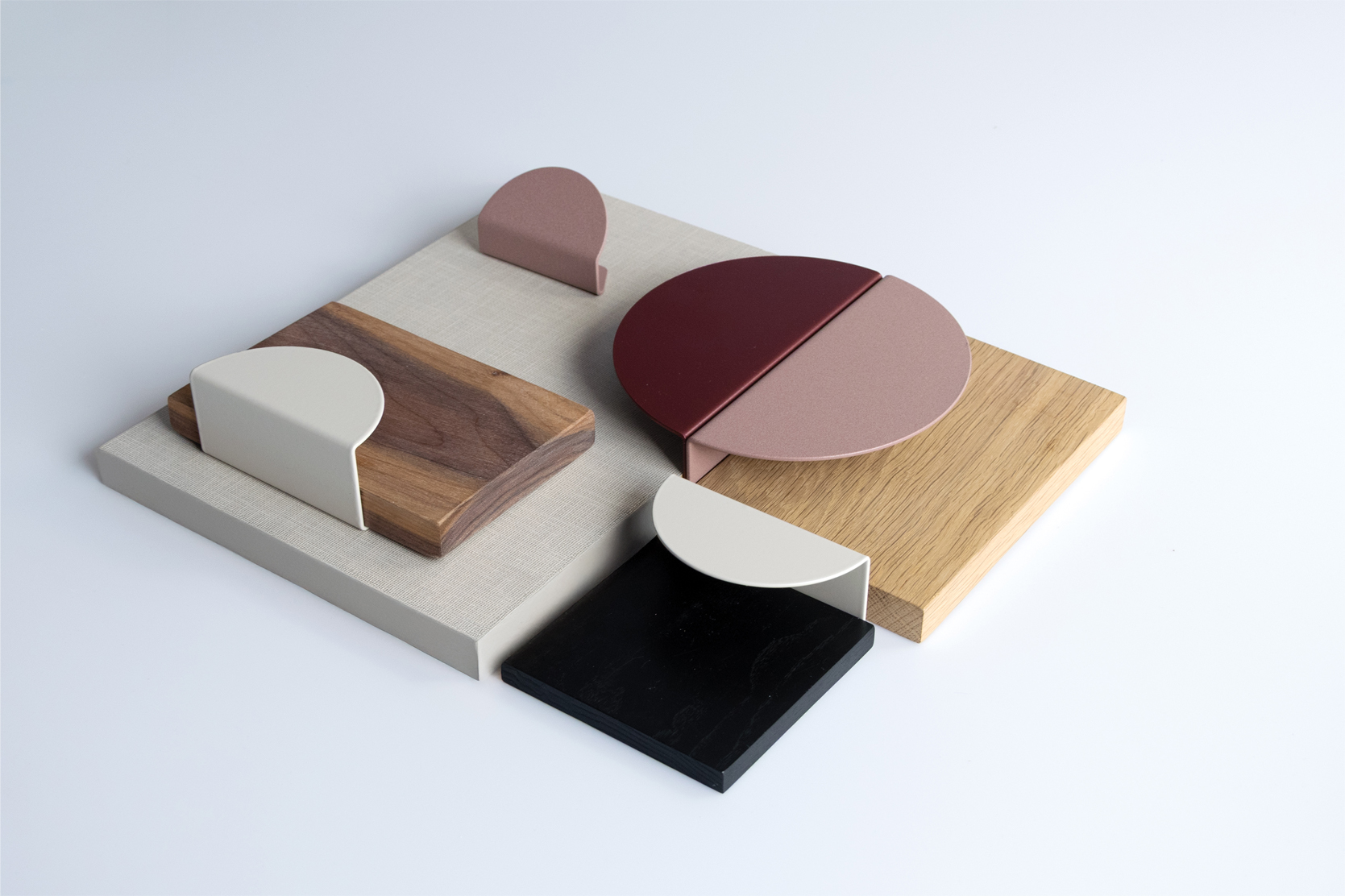 Metalen handgreep - Zoria - burgundy