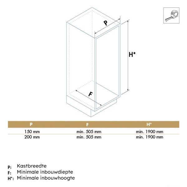Smalle apothekerskast - antraciet - 150mm - antraciet - 5 plateaus