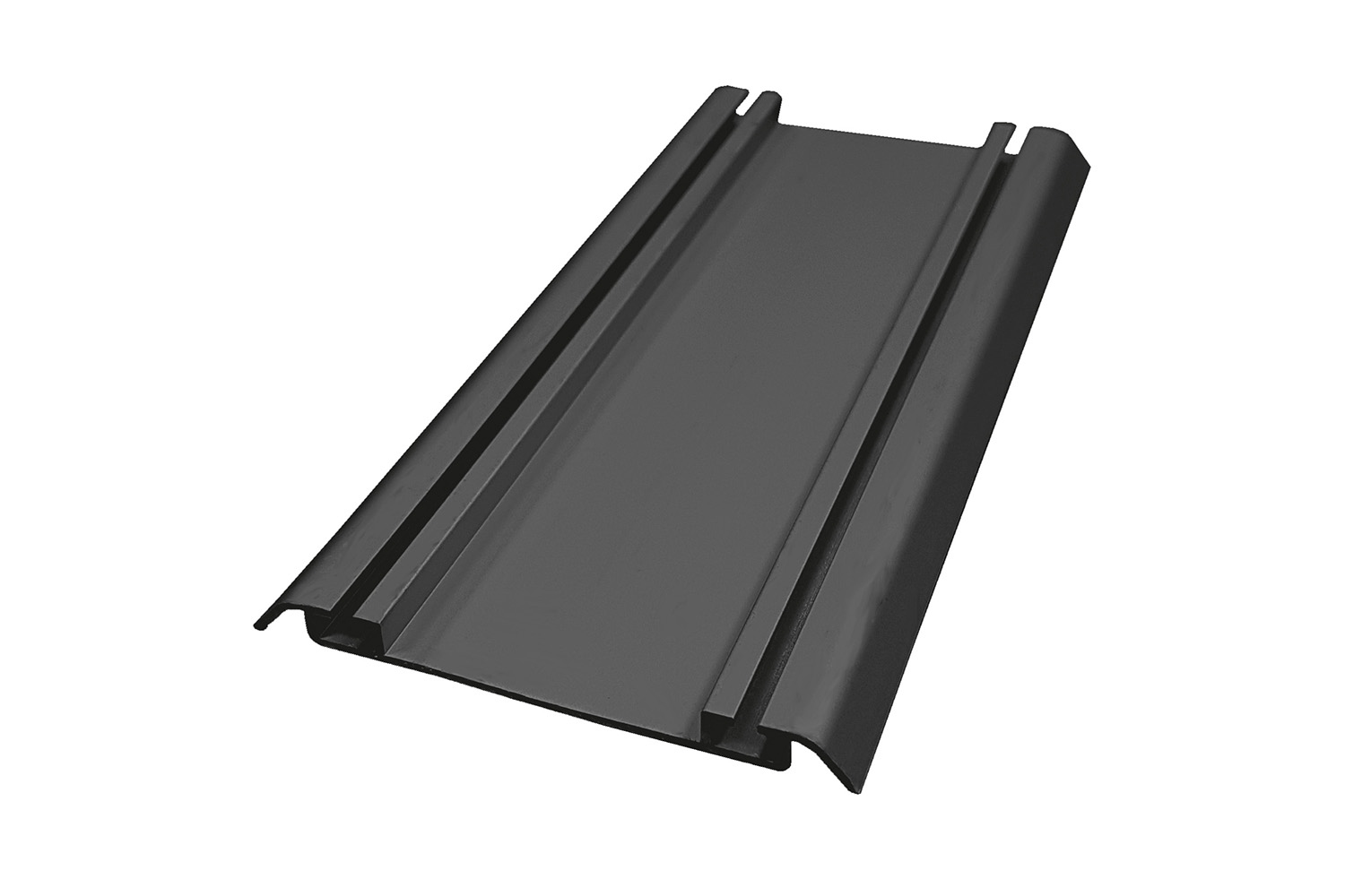 Onderrail - Junior 2S schuifdeursysteem - 2m - glans zwart