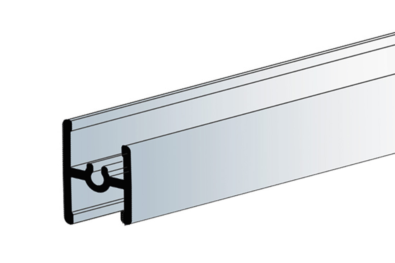 Dwarsprofiel - voor Junior 6 - 2000mm - aluminium - mat-zilver