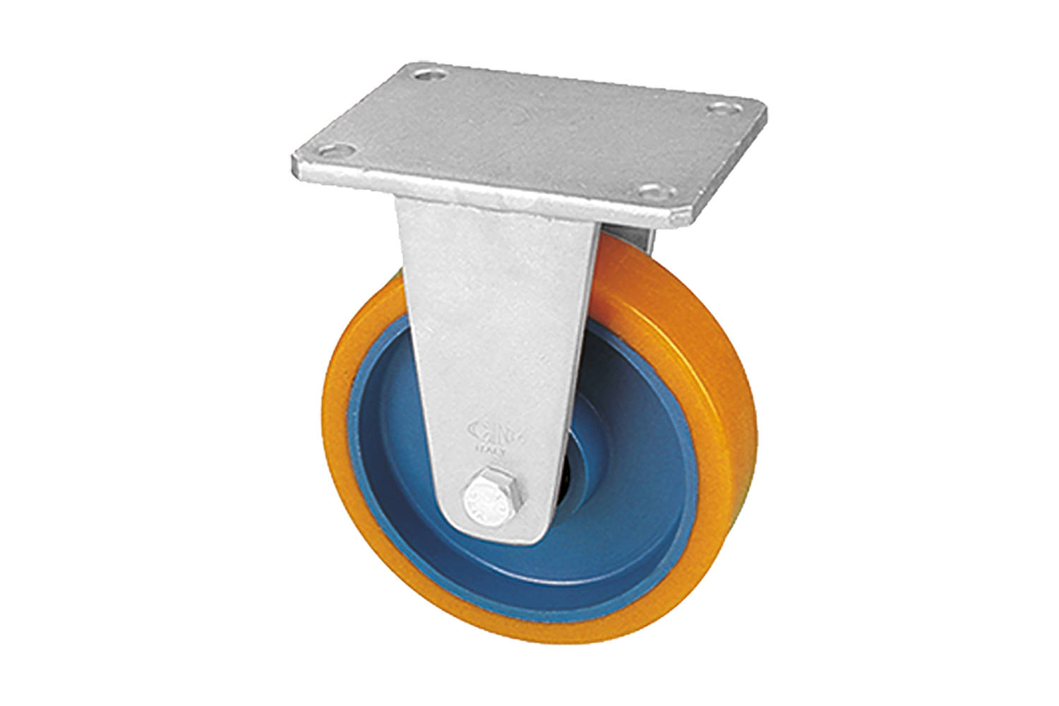 Bokwielen met PU loopvlak en gietijzeren kern - extra zware uitvoering